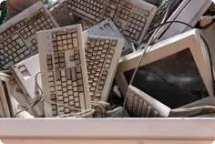 E-waste screens keyboards